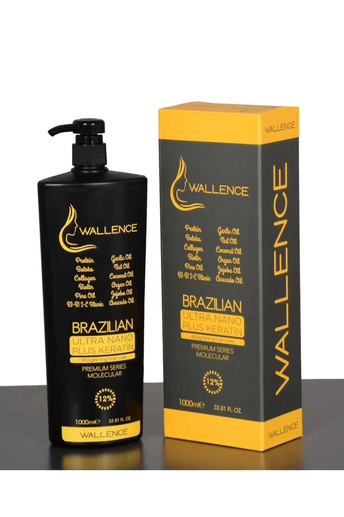Brazilian Ultra Nano Plus Keratin 1000ml & Argan Nemlendirici Saç Bakım Maskesi 2'li Set — keratiyy22890 — تصویر 2 از 4