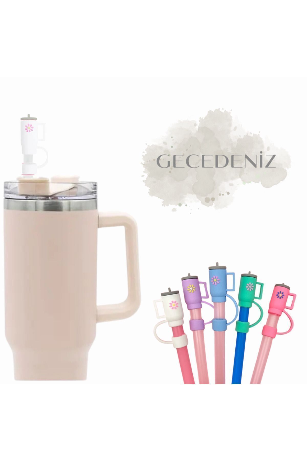 Yenigeldi Stanly Quencher Termos Uyumlu // Termos Modelli Pipet Tıpası - Beyaz