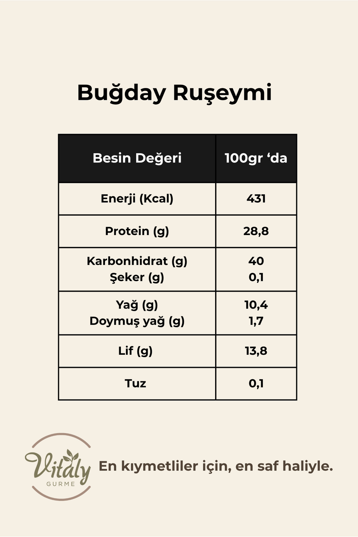 Vitaly Gurme Buğday Ruşeymi 100 g – Katkısız, Vitamin ve Mineral Zengini Doğal Destek fotoğrafı 2 (önizleme)