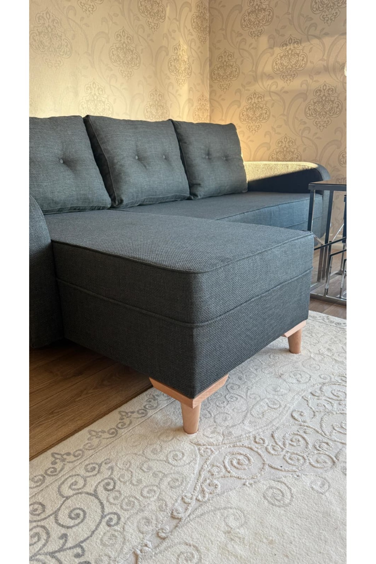 onehero Premium Köşe Koltuk - 220x140 Keten Kumaş