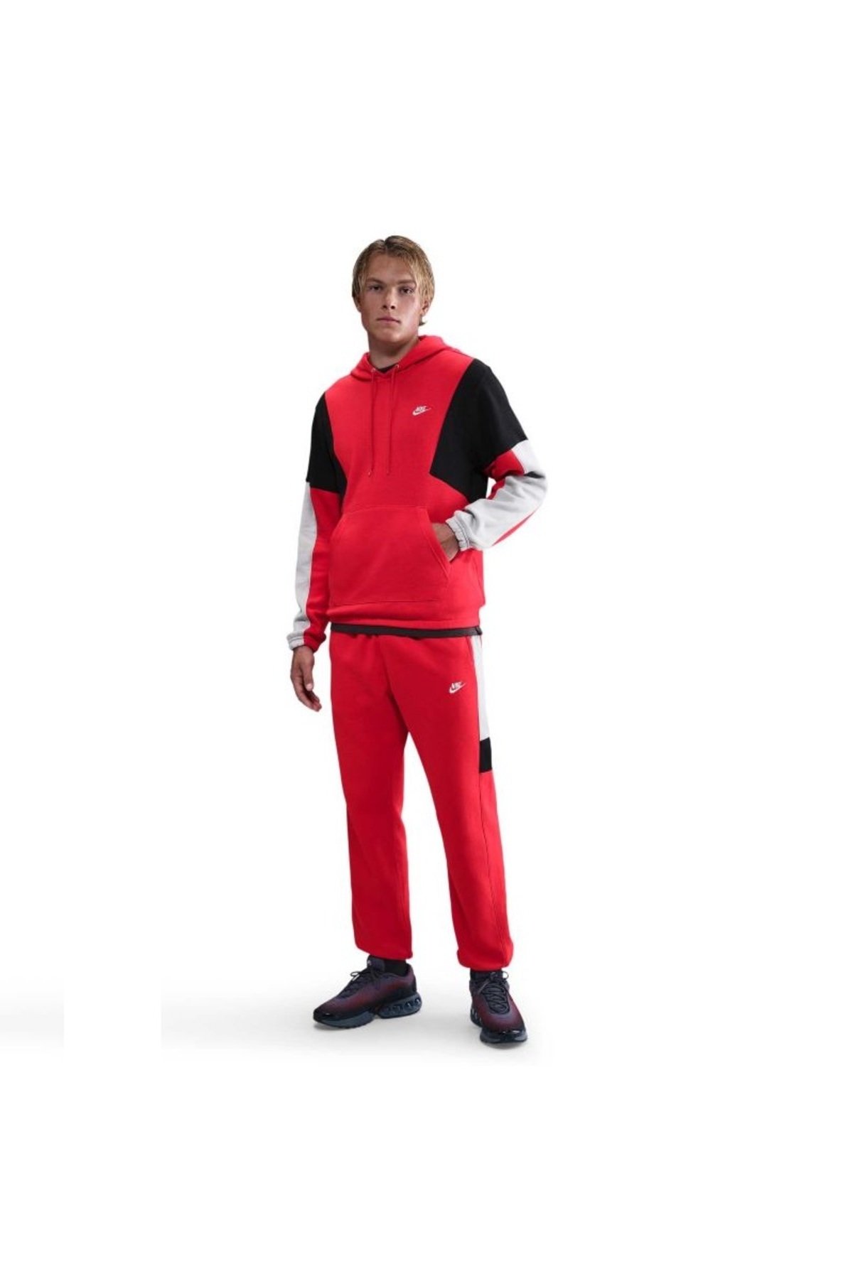 mens red nike sweatsuit set