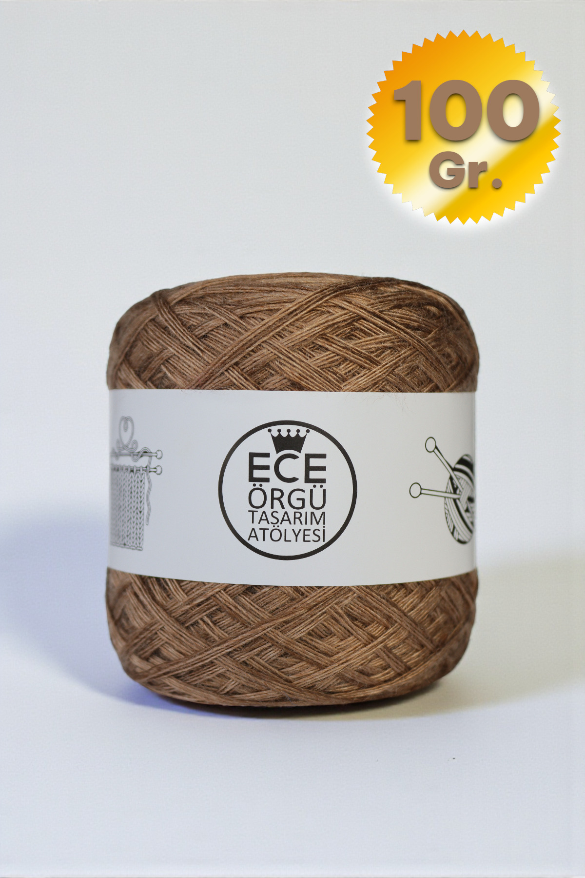 Honey foam color, very bright, 4 layers, mulberry silk-merino mixture knitting rope (100 gr.)