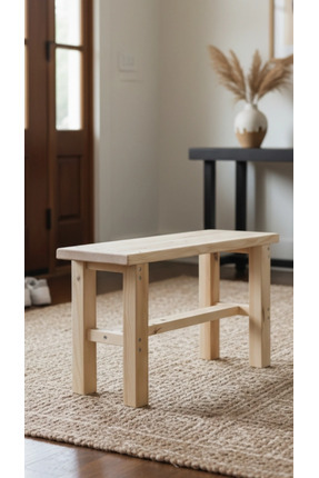 Woodzen ahşap bank, oturak, tabure, banyo taburesi,dresuar