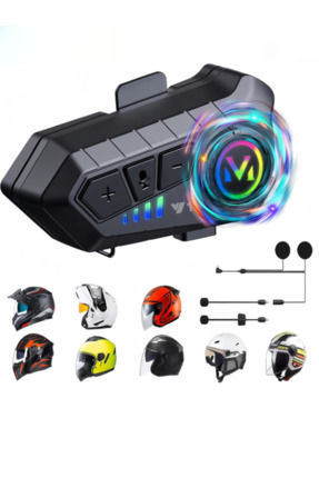 Dynego Y10 2X Motosiklet Bluetooth Kask Kulaklık IPX6 Su Geçirmez 30 Saat Kon...