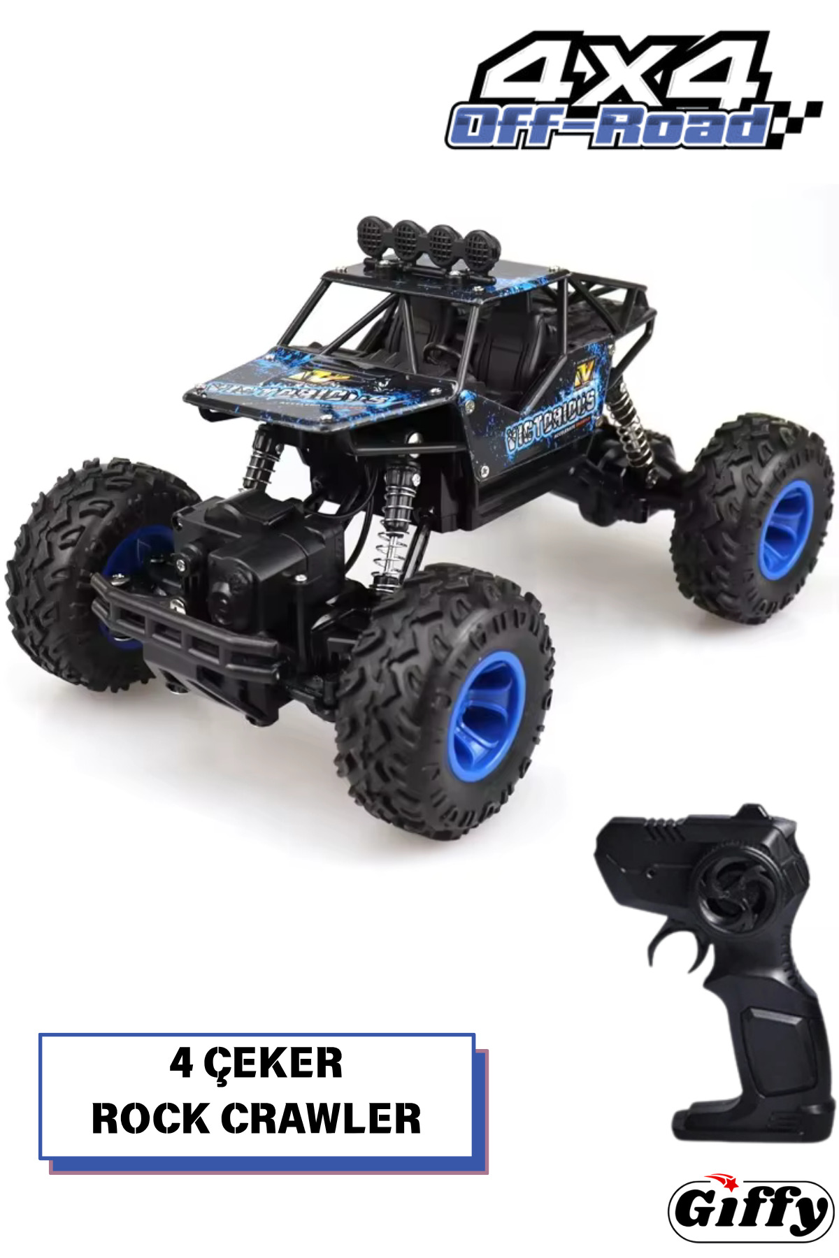 giffy Oyuncak 4x4 Uzaktan Kumandalı Rock Crawler Off Road Aracı 4