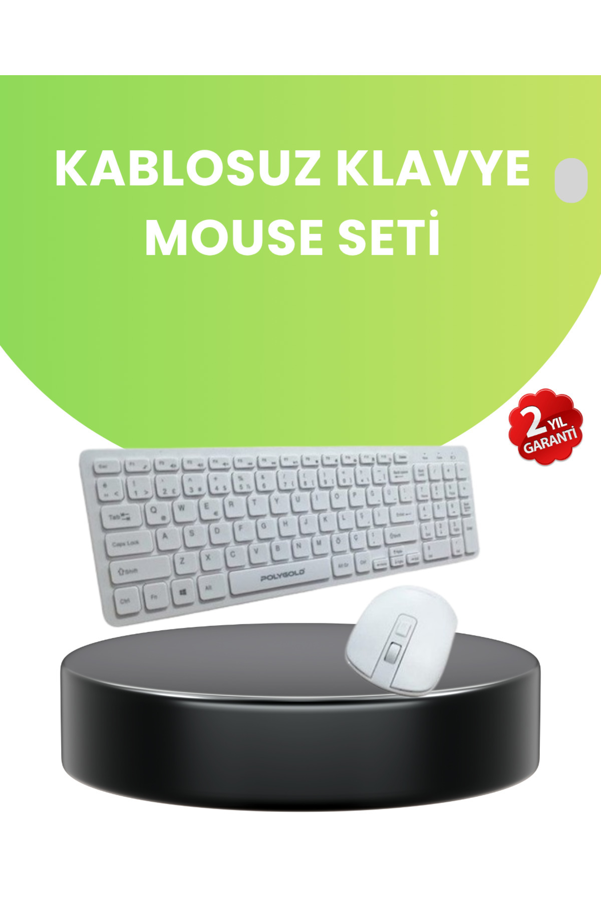 ZERO LAND Ergonomik Kablosuz Klavye Mouse Takımı - Tam Boy, Sessiz (221434) ve Güvenilir
