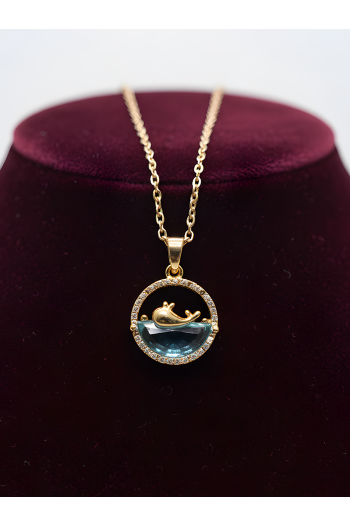 Steel Necklace with Whale Figure