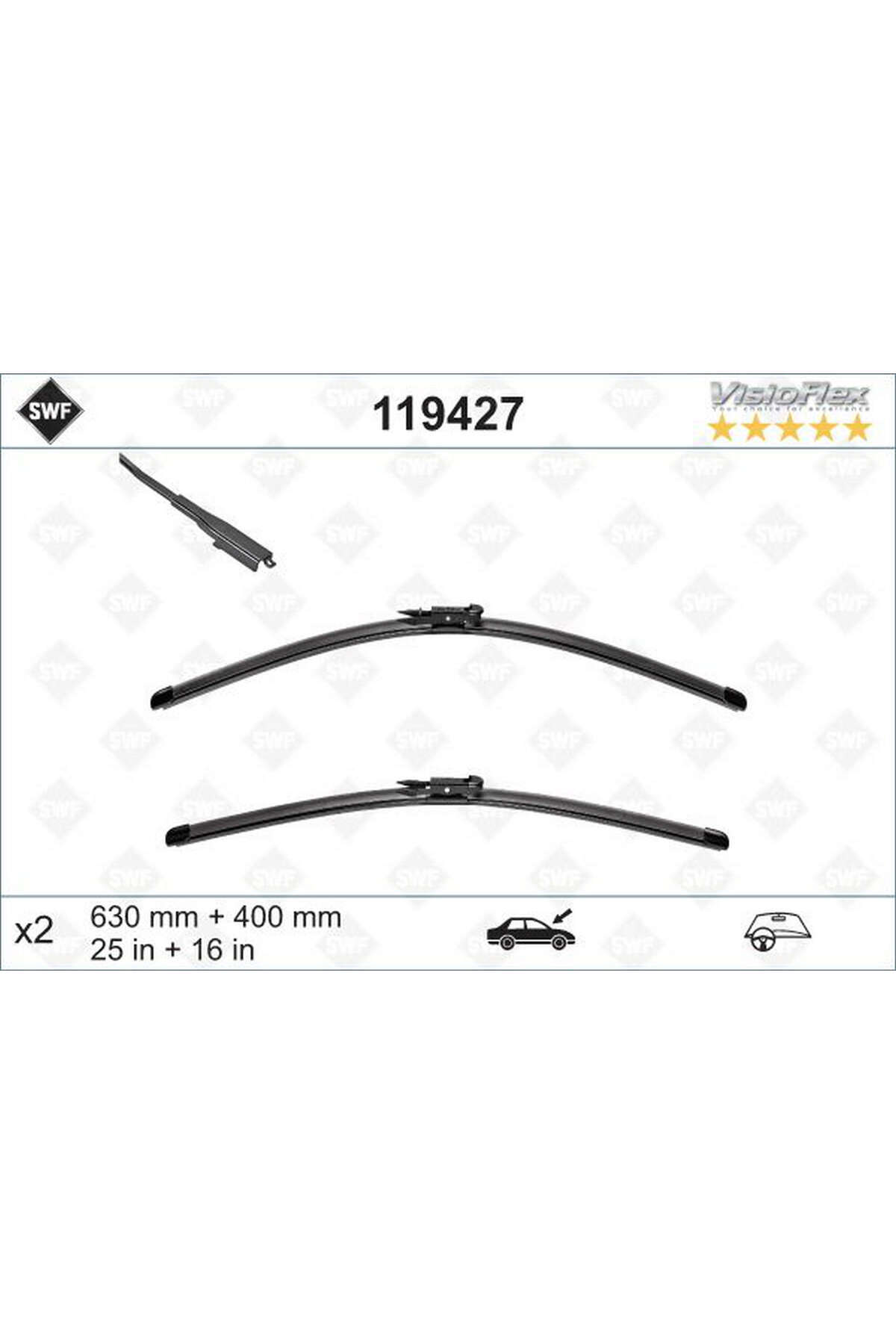 VALEO TECHMRT x SİLECEK 60 40cm X2 FLATBLADE-MUZ TİPİ BMW 3 SERİ E92 NISSAN QASHQAI 2007-2013 (91457) SW