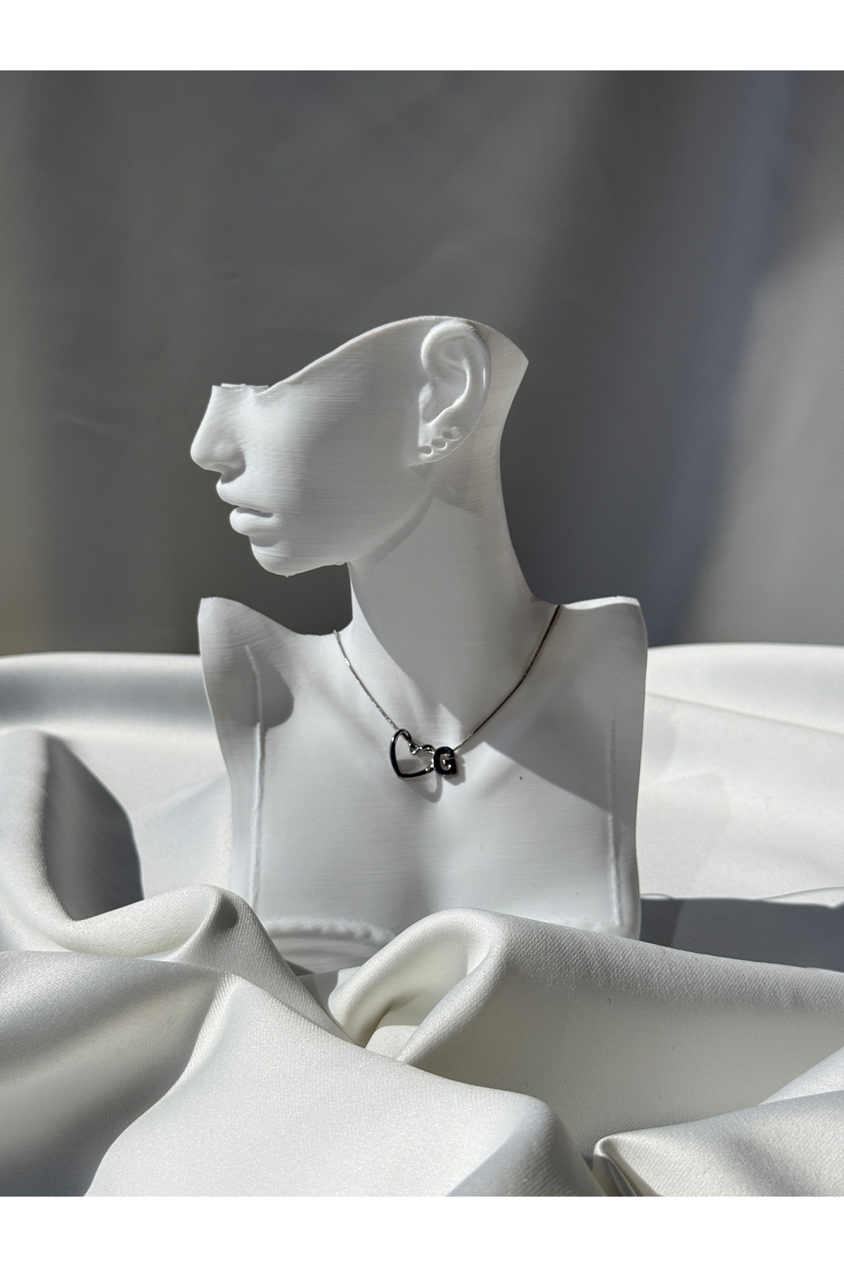Kalp Harf Kolye — Silver