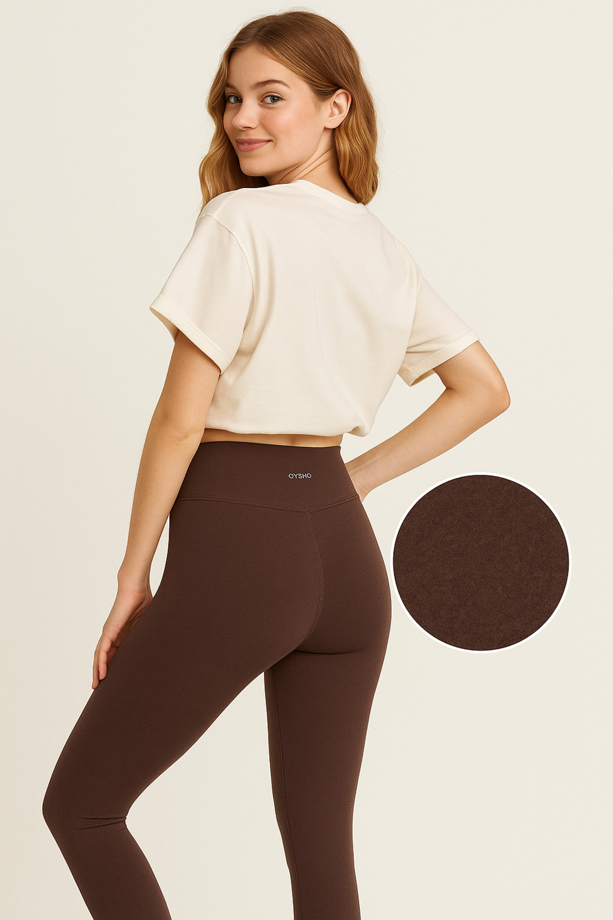 pantofashion Şardonlu Yüksek Bel Tayt | Termal Modal Kumaş | Kışlık Toparlayıcı – Acı Kahve