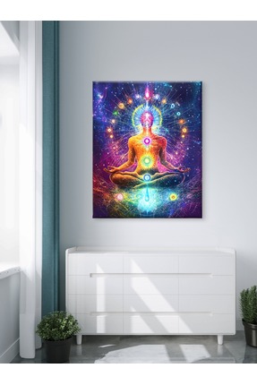 Pikseliart ÇAKRA AURA - SPİRİTÜEL BASKI KANVAS TABLO