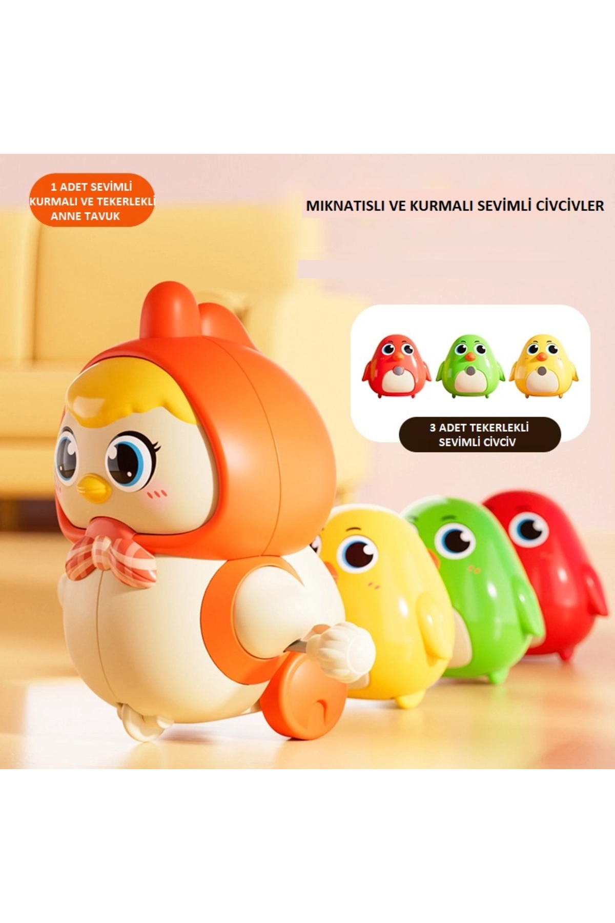 tutobaby Sevimli Mıknatıslı Kurmalı Civcivler fotoğrafı 2 (önizleme)