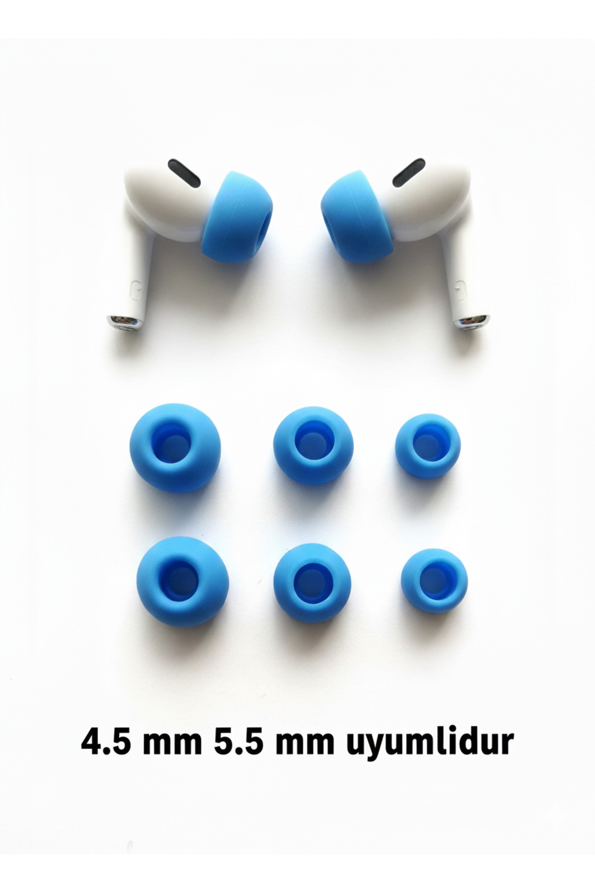 emrebilisim Yumuşak Silikon Kulaklık Uçları4.5mm5.5mm dir 6 Adet ( 2x Küçük - 2x orta - 2x Büyük ) Kırmızı