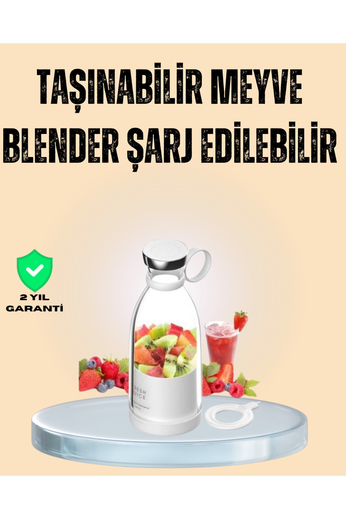ZERO LAND LVSQVR 1200mAh Şarjlı, Hafif ve Pratik (14035) Taşınabilir Blender