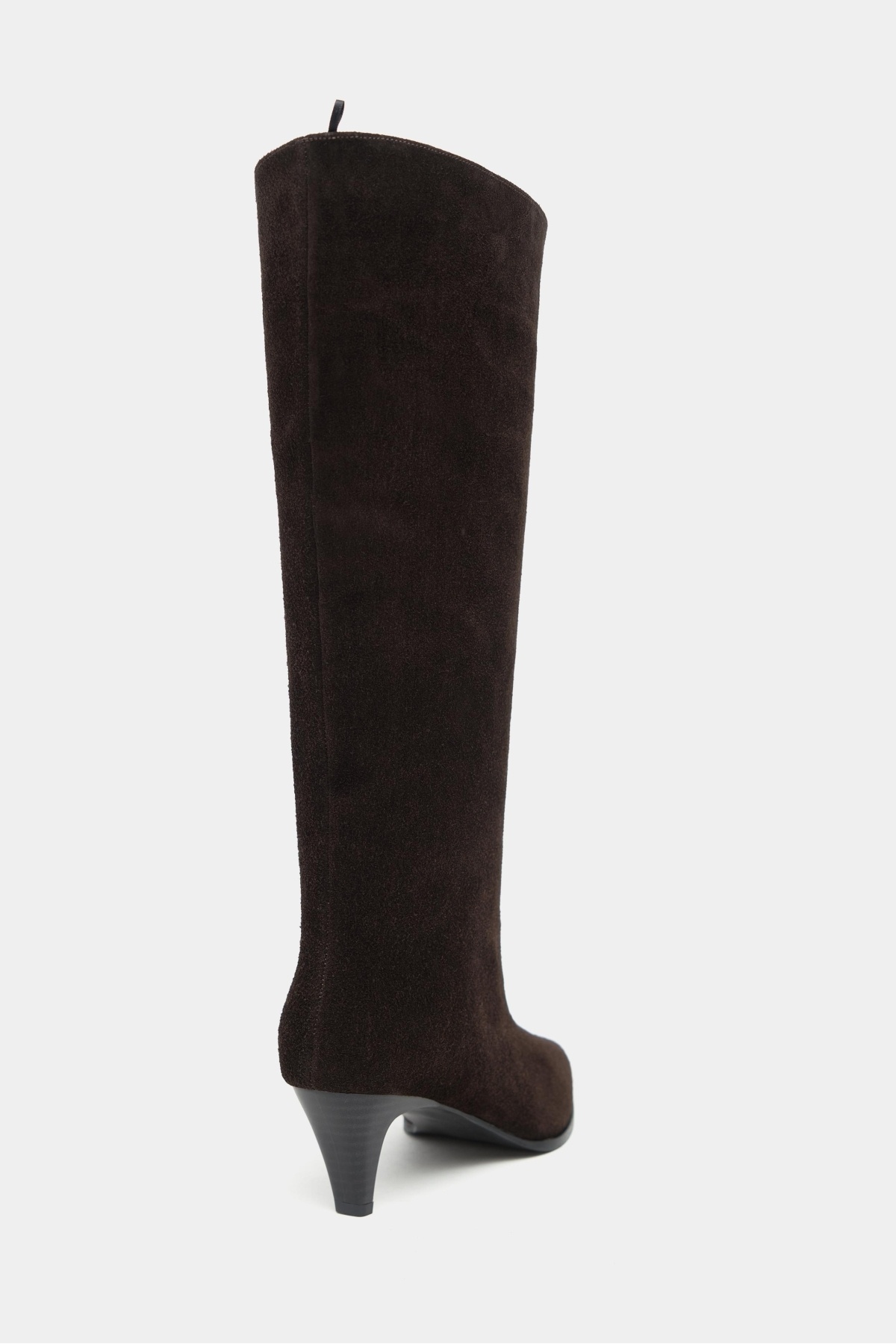 NİŞANTAŞI SHOES  Jolie Kahve Süet Hakiki Deri Sivri Burun Kadın Topuklu Çizme - Görsel 8