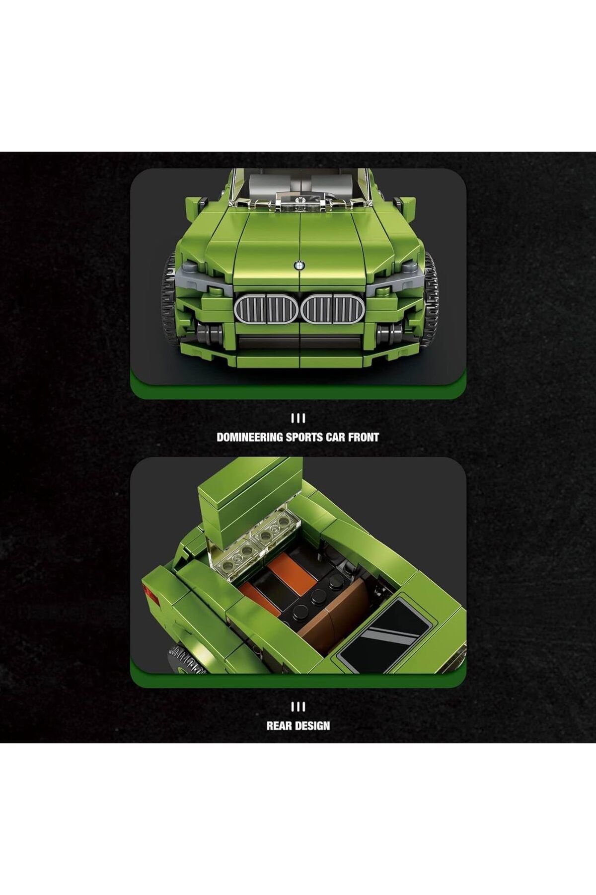 کیت ساخت ماشین اسباببازی، بلوکهای گیرهای، کیت برای ماشین مدل، ماشین مسابقهای، سوپراسپرت