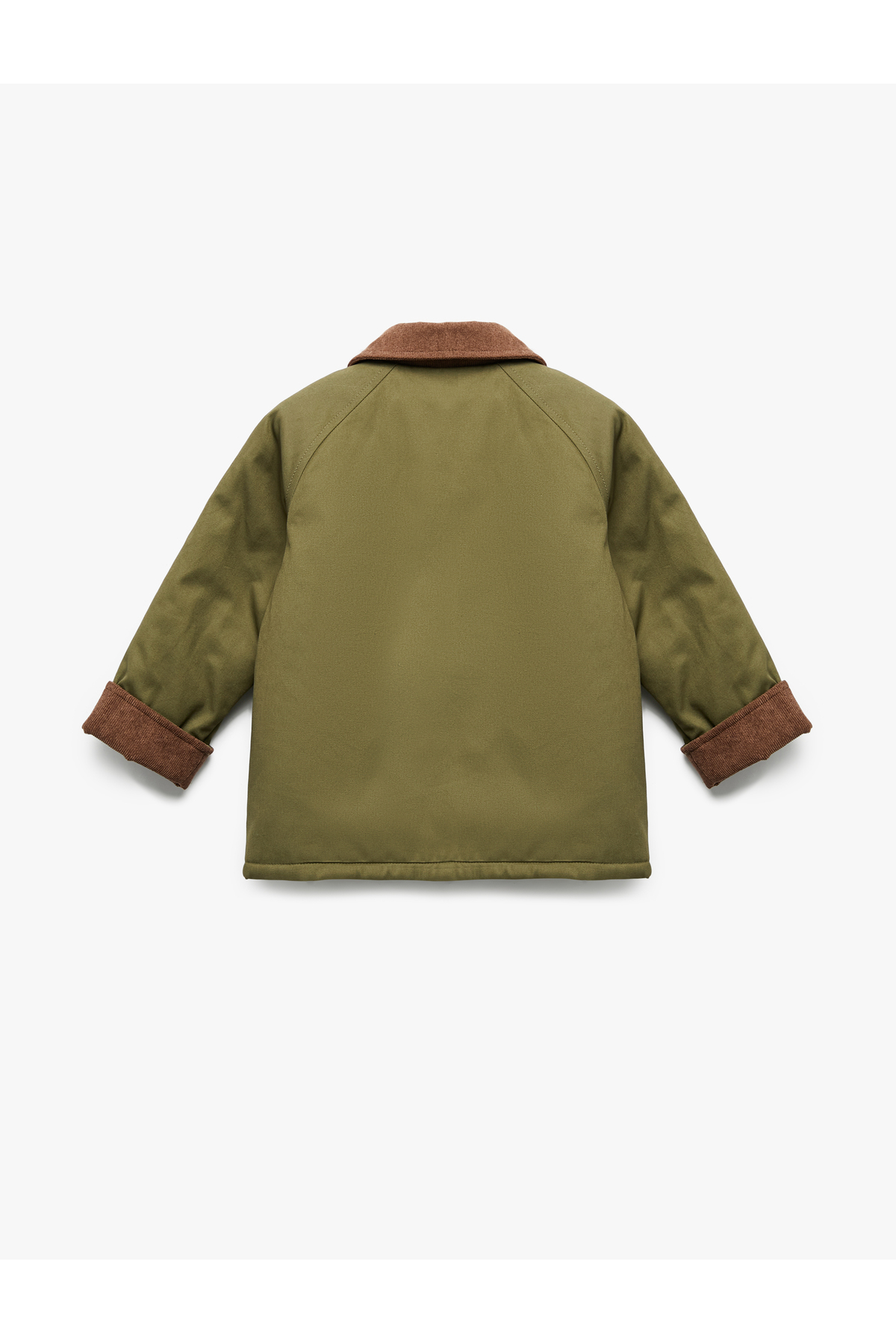 Koton Pamuklu Uzun Kollu Cepli Peluş Astarlı Gömlek Yaka Ceket fotoğrafı 2 (önizleme)