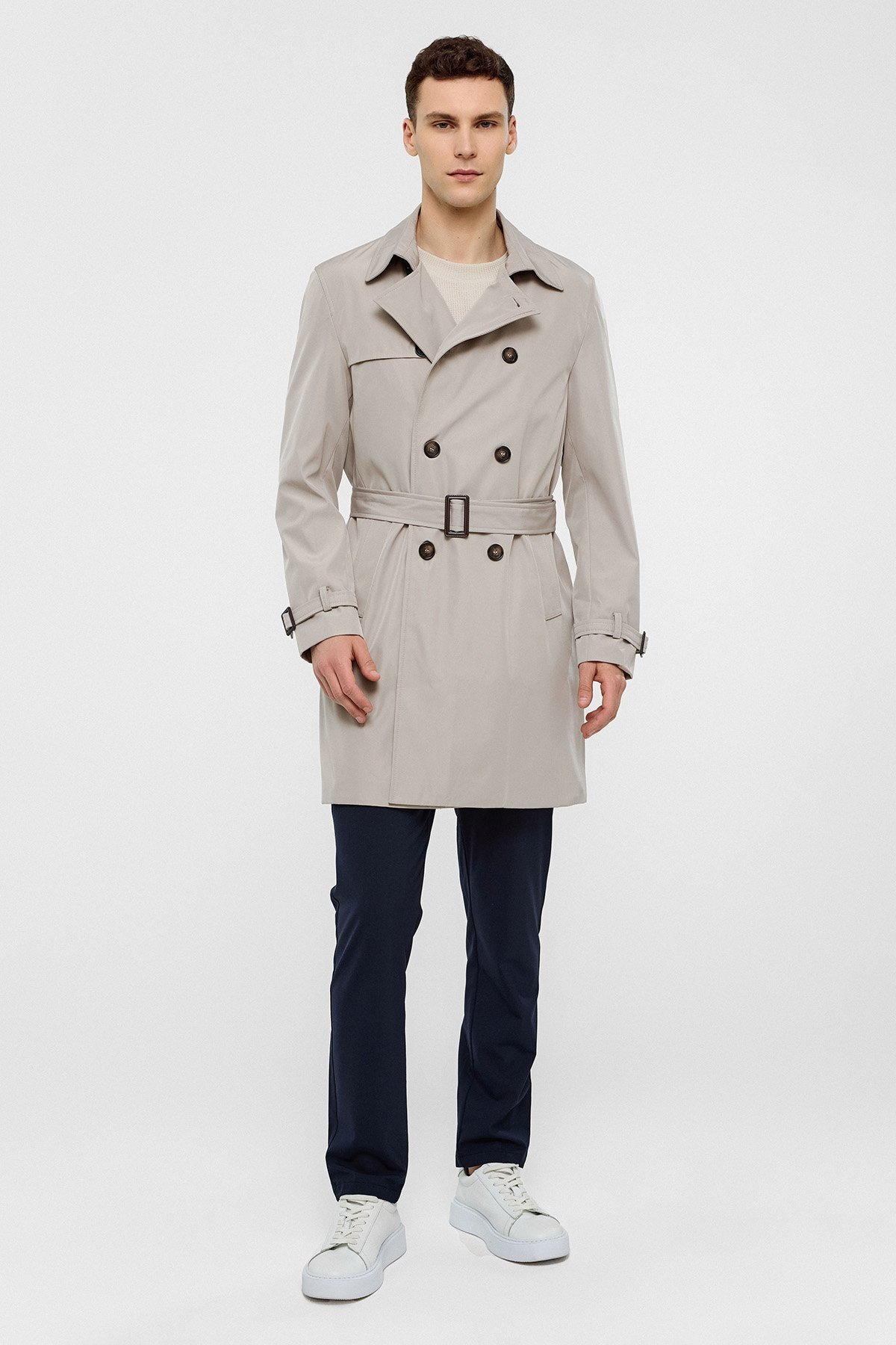 Back And Bond Taş Regular Fit Trençkot görsel 4