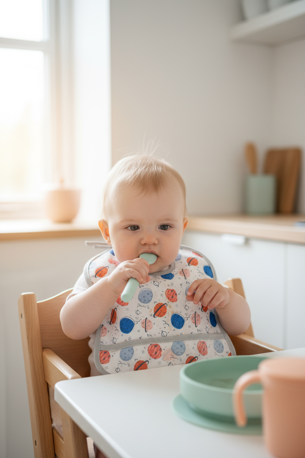 HAMUR Proof 3'lü Sıvı Su Geçirmez Bebek Mama Önlüğü Ağız Silme Mendili Bağlamalı 3 Prç GriGrup 6-24 Ay fotoğrafı 6 (önizleme)