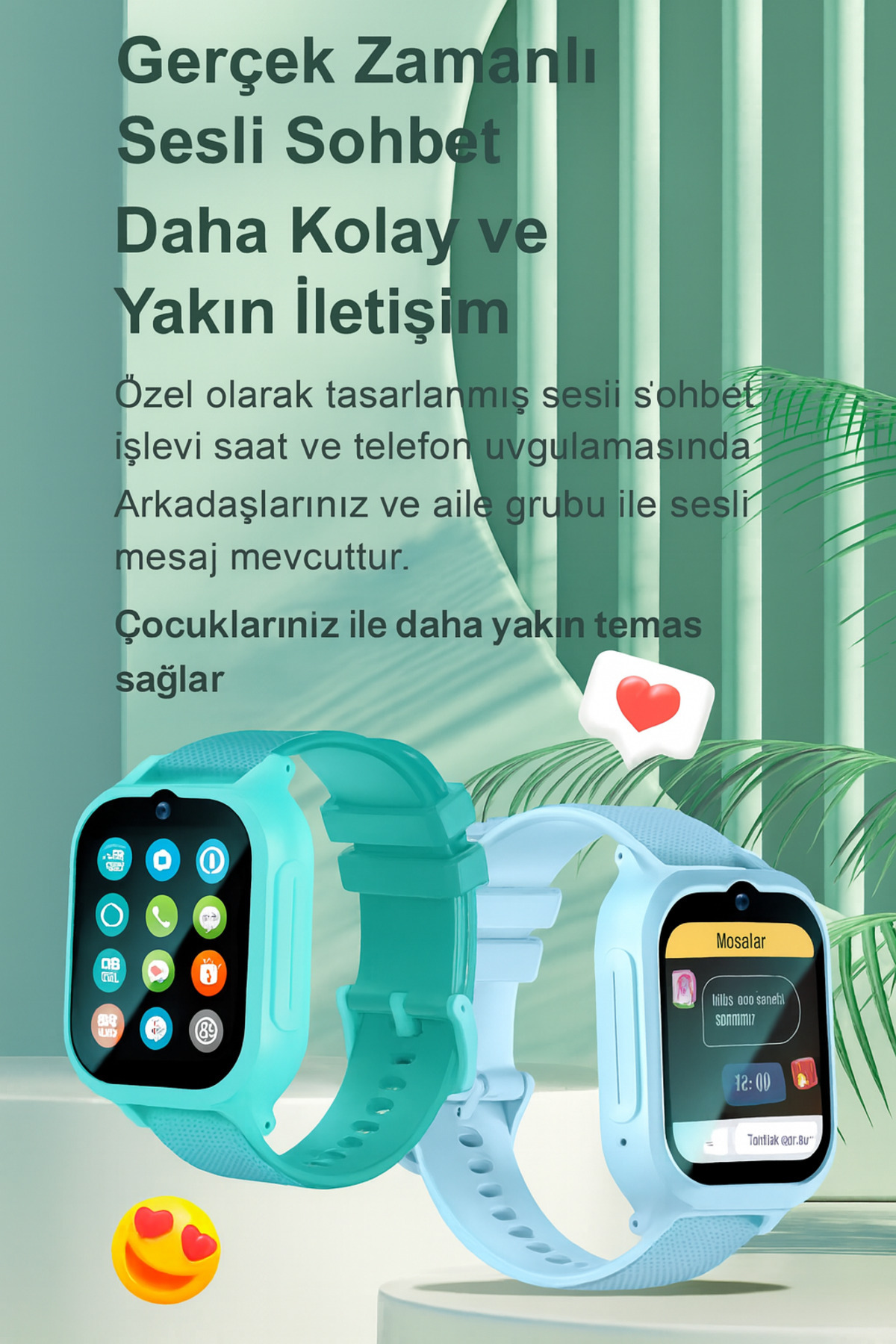 qasul Sim Kartlı GPS'Lİ Kameralı Görüntülü Görüşmeli Çocuk Güvenliği İçin Akıllı Saat fotoğrafı 2 (önizleme)