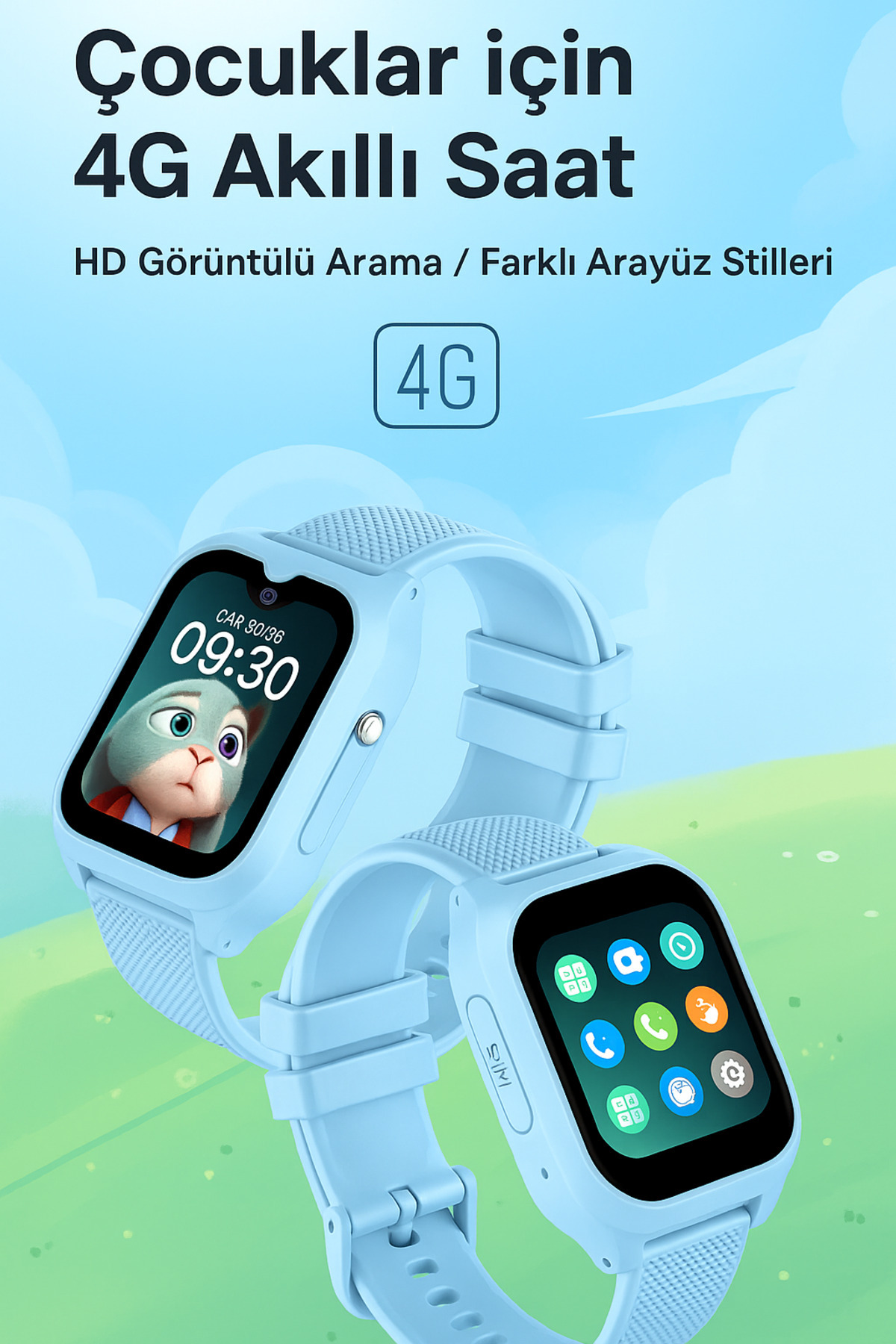 qasul Sim Kartlı GPS'Lİ Kameralı Görüntülü Görüşmeli Çocuk Güvenliği İçin Akıllı Saat fotoğrafı 6 (önizleme)
