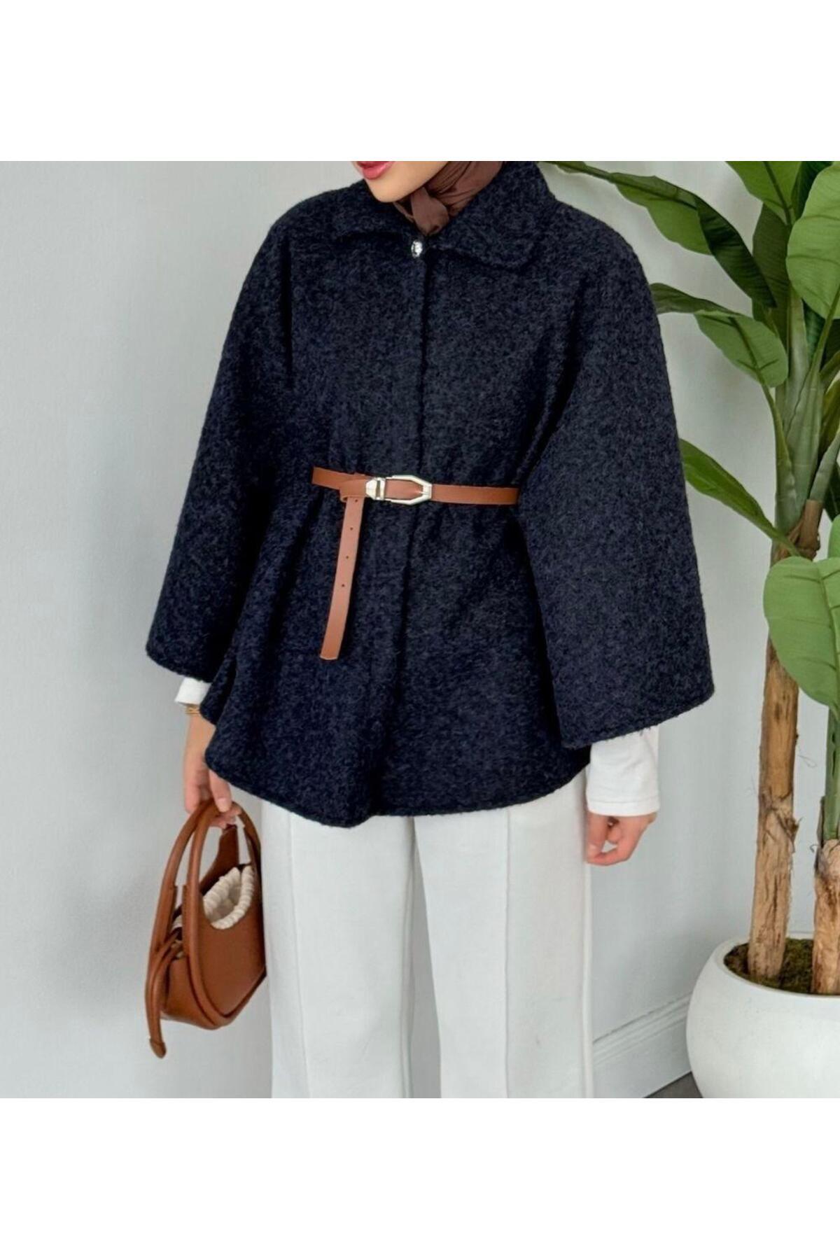 noyacollection Kemerli Pelerin Panço