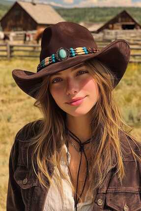 LAGRANZE Desert Breeze Nubuk Kadın Şapka