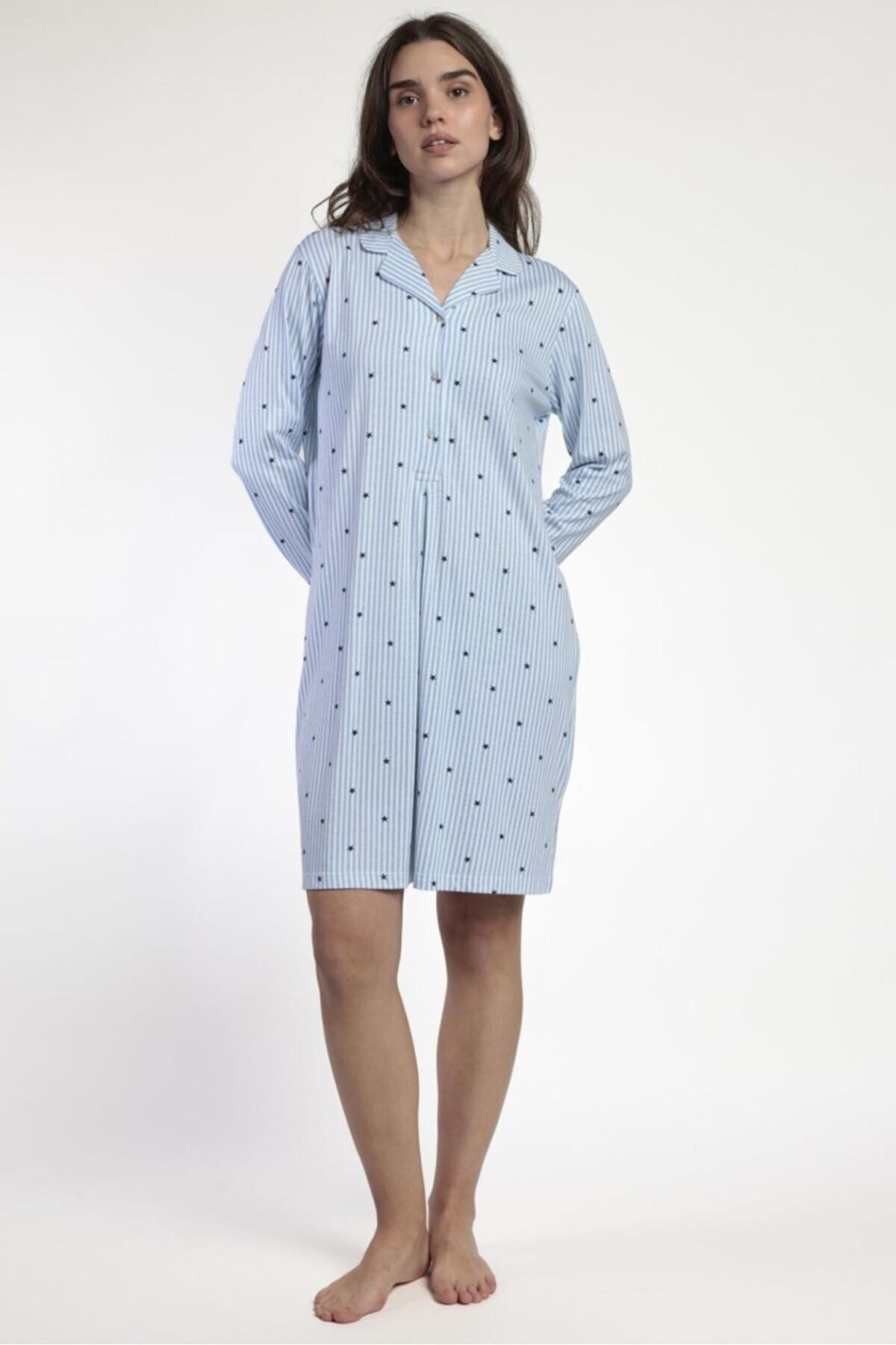 AYYILDIZ 61443 Mavi Yıldızlı Gecelik