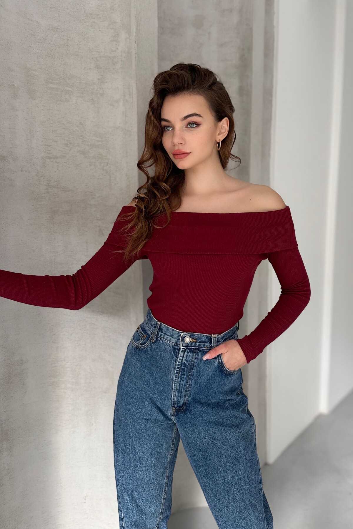 XELA  3' lü PAKET - MADONNA YAKA UZUN KOL KAŞKORSE KAZAK - Görsel 4