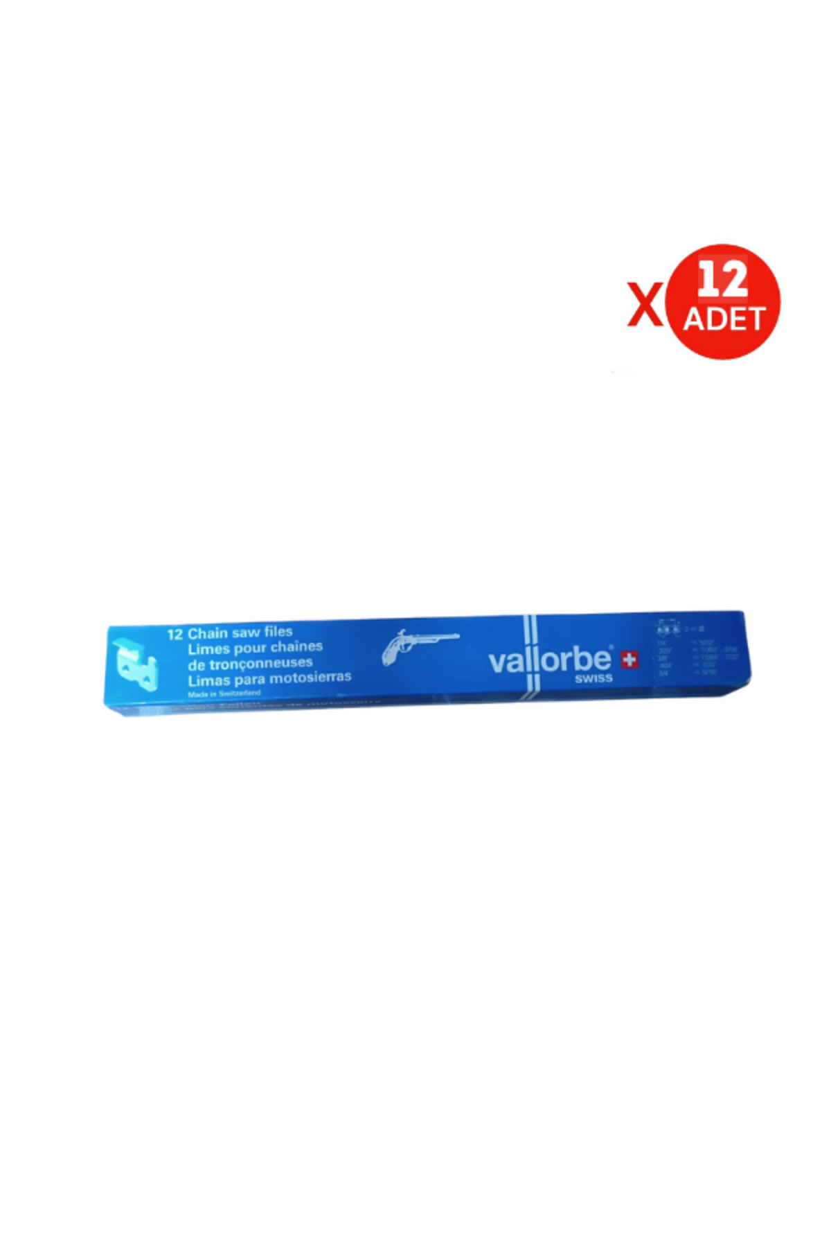 VALLORBE 3/16 Zincir Bileme Eğesi 4.8mm 12 Adet