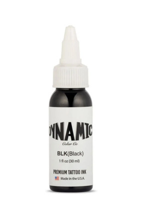 Tattoo Dynamic Black Ink 1 oz (30 ml) – Profesyonel Siyah Dövme Boyası, Vegan...