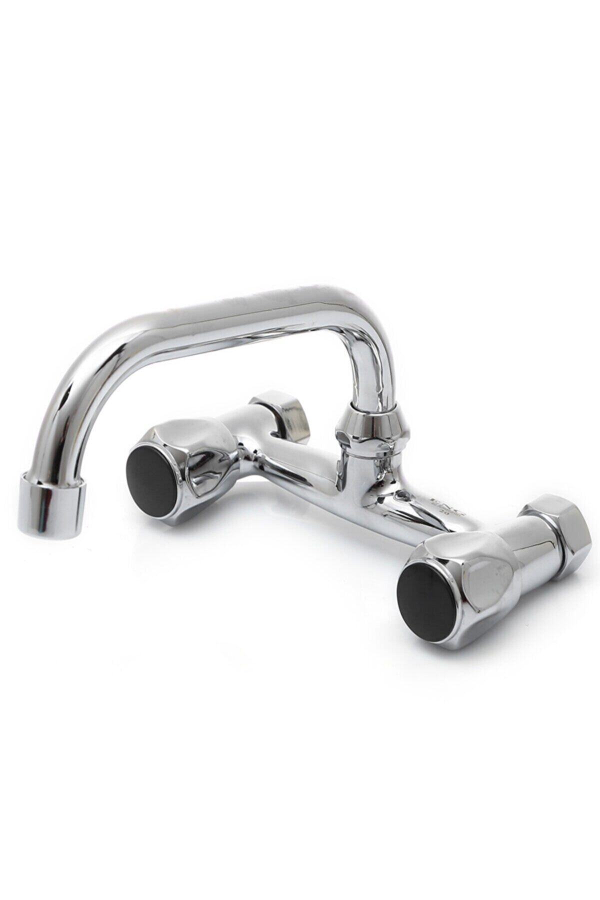 abnturk Klasik Yonca Mutfak Evye Bataryası Kısa Boru Garantili Çevirmeli Batarya Musluk