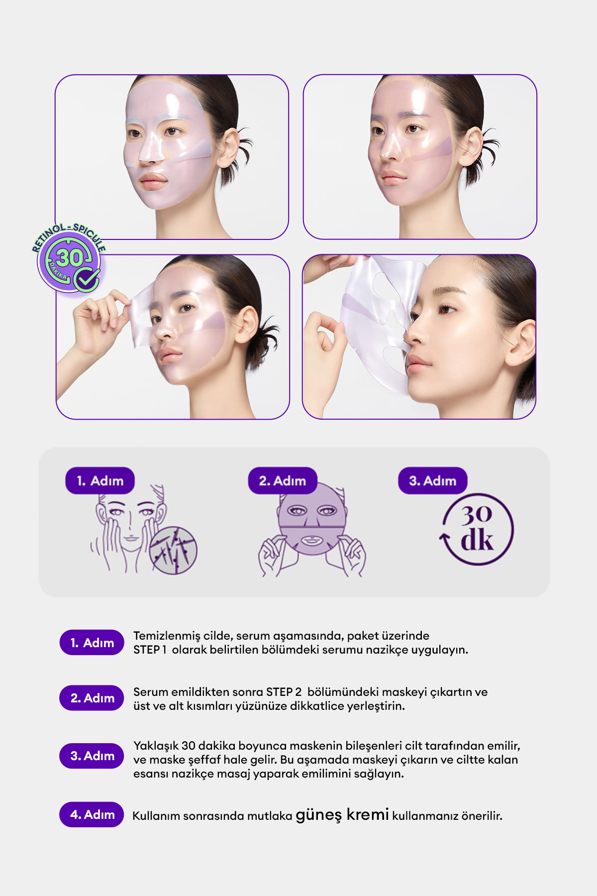 Retinol İçerikli 2 Adımlı Jel Maske Time Revolution Retinol 1000 Shot 2 Step Solution Mask — 8420 — تصویر 8 از 9