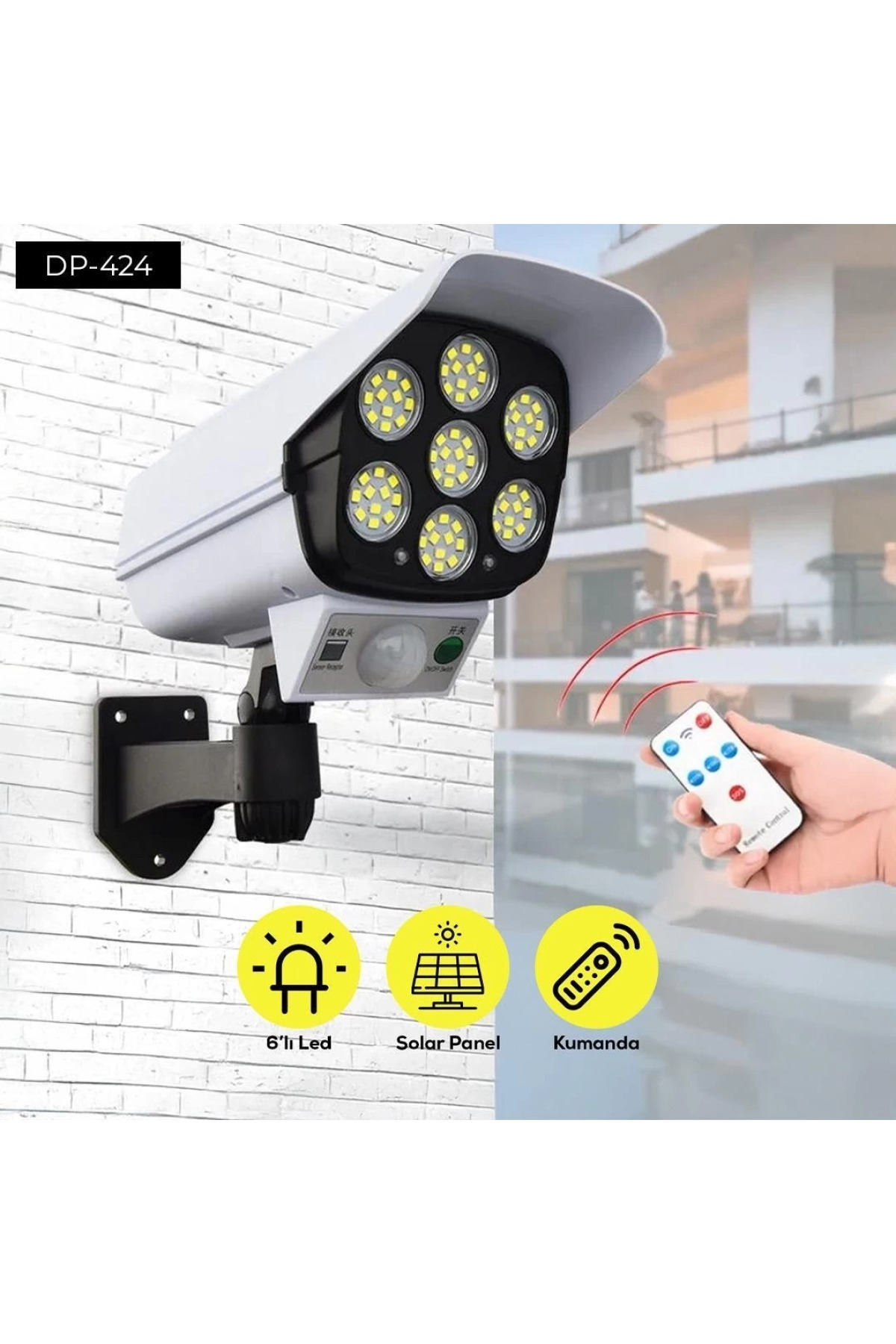 TeknoKesgin Dempower Kumandalı Güneş Enerjili 6lı Led