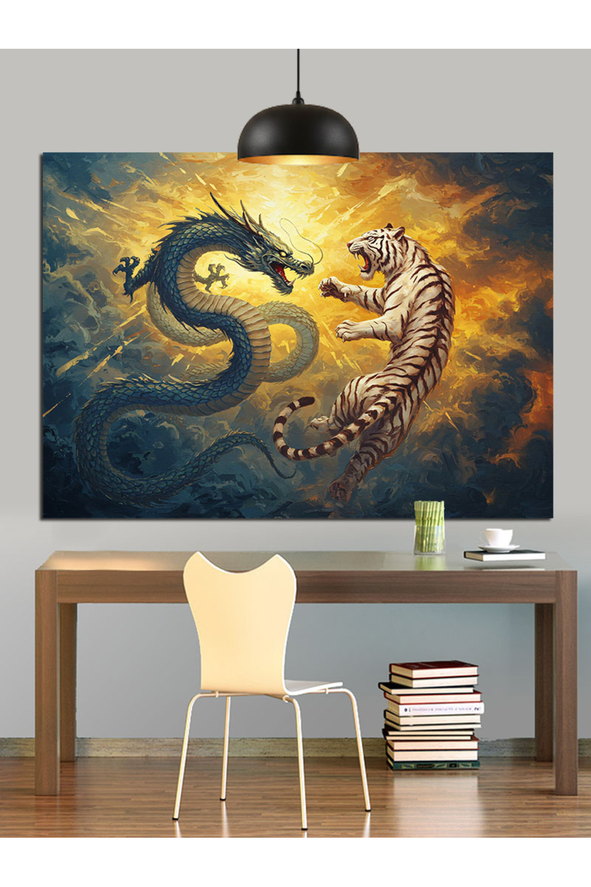 Mavi Yılan Ejderha Yüksek kaliteli yağlı boya dokulu Kanvas Canvas Tablo kanvas tablo canvas tablo