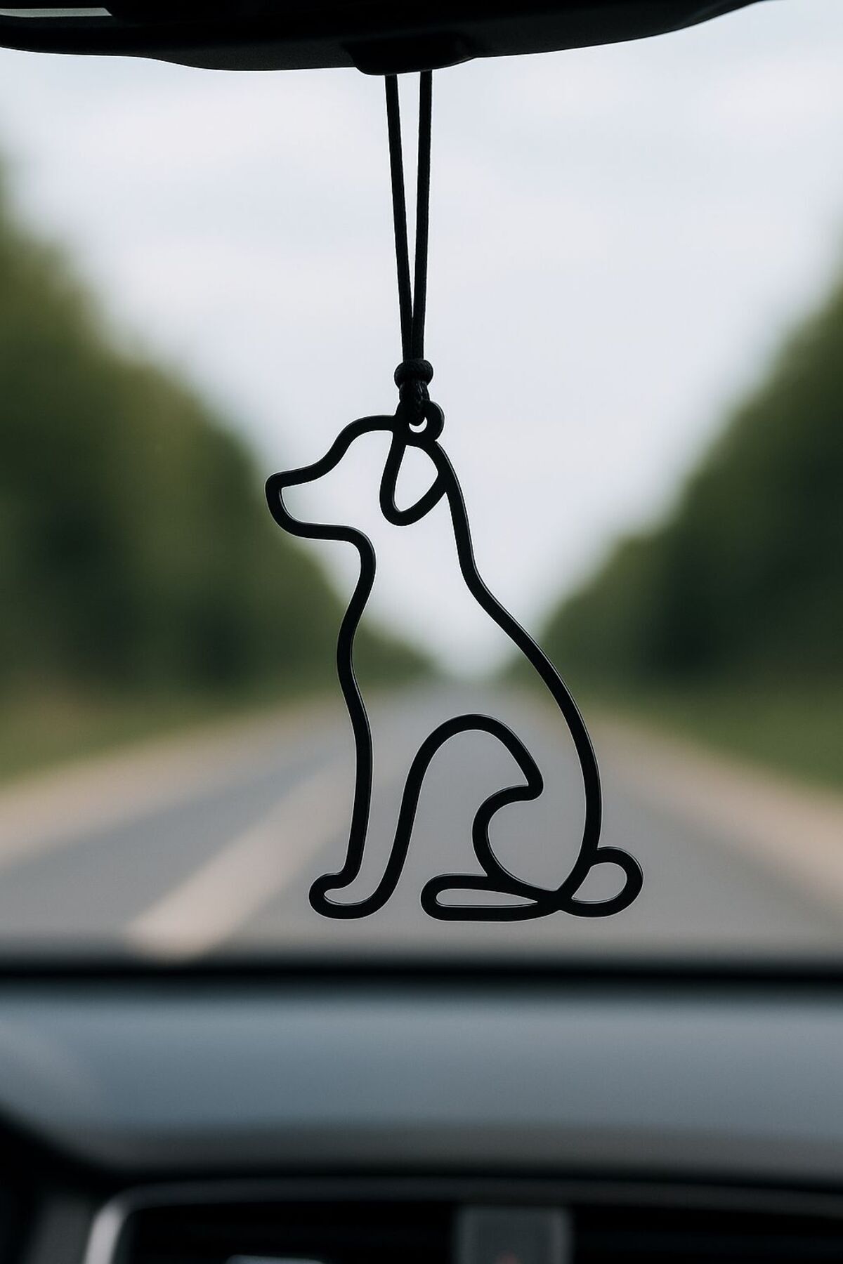 VENON Metal KÖPEK ÇİZGİSEL Dikiz Aynası Süsü Metal Araba Askılık Motifli Oto Aksesuar Araba Süsü