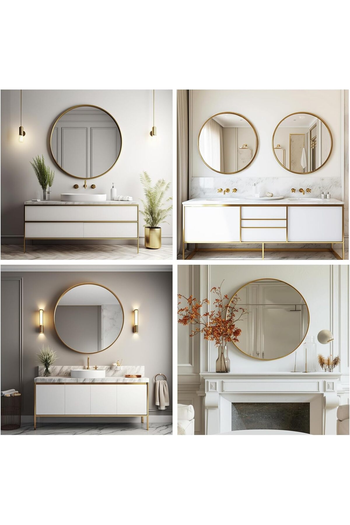 مرآة أكريليك دائرية لاصقة على الحائط – مرآه عصرية مقاومة للكسر وآمنة بوضوح عالي,مرايا ديكور 🪞