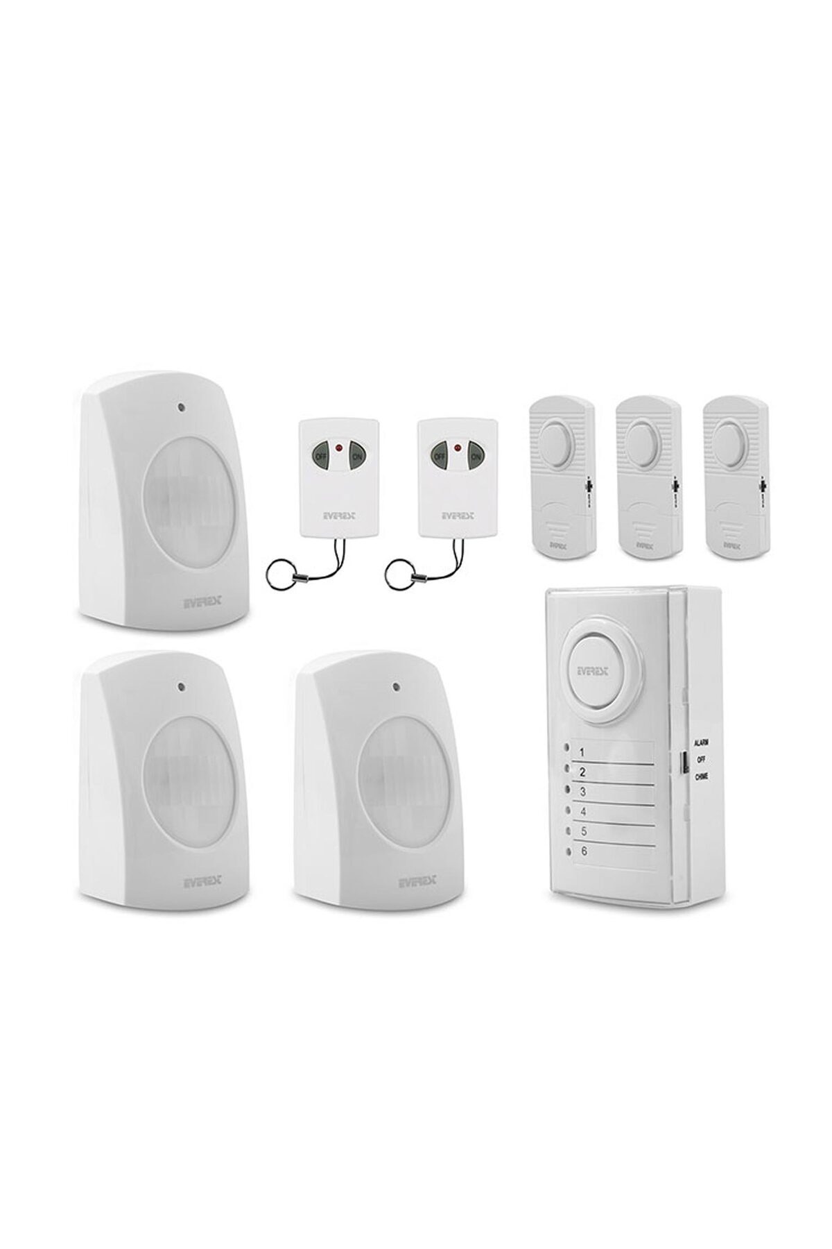 Everest GÜVENLİK ALARM SİSTEMİ ALTI BÖLGELİ SET KABLOSUZ KUMANDALI EG-0506