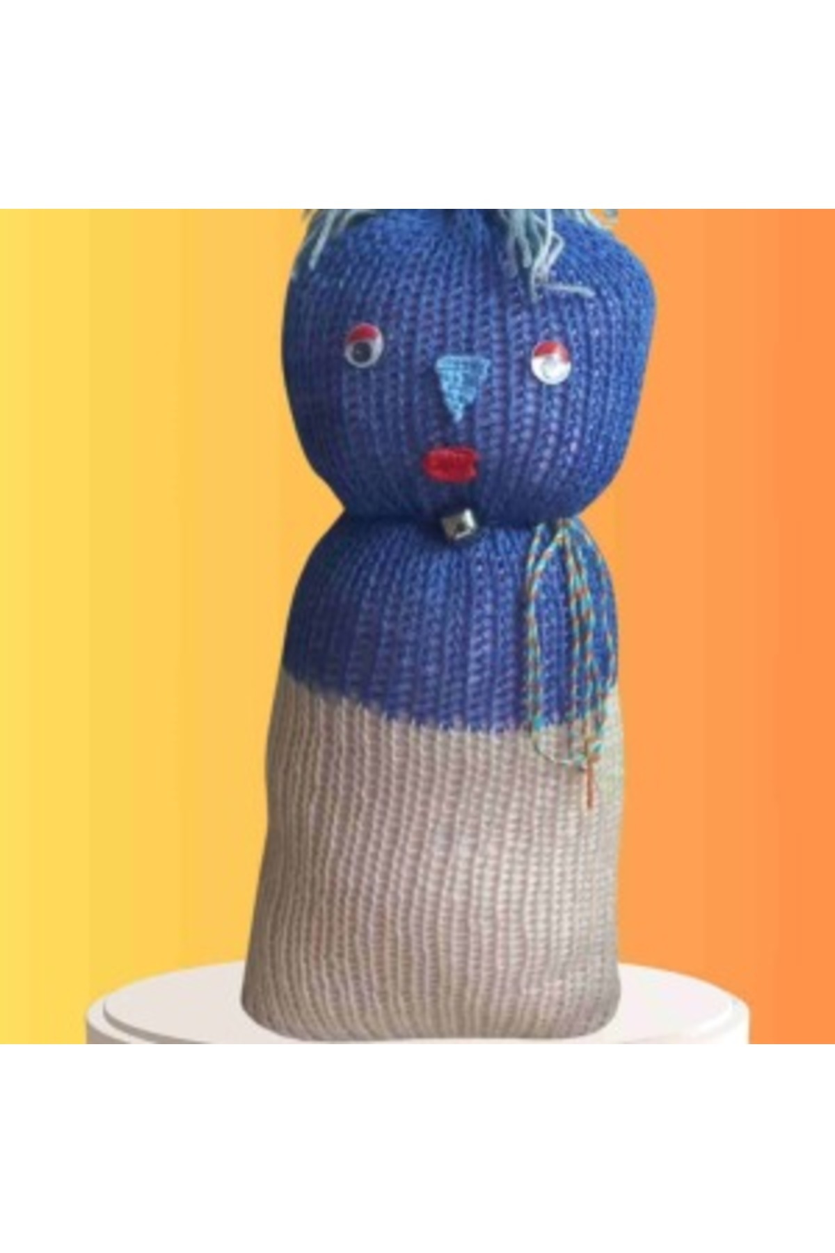 MAGNORA Tıkırık Örgü Yastık Uyku Ve Oyun Arkadaşı Poncik - 45 Cm