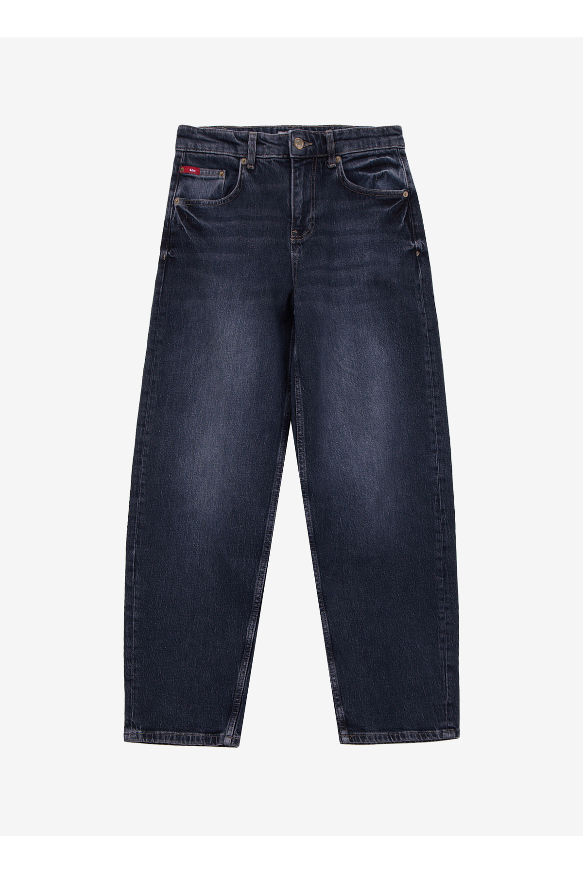 Lee Cooper Yüksek Bel Ankle Paça Bol Kesim Antrasit Kadın Denim