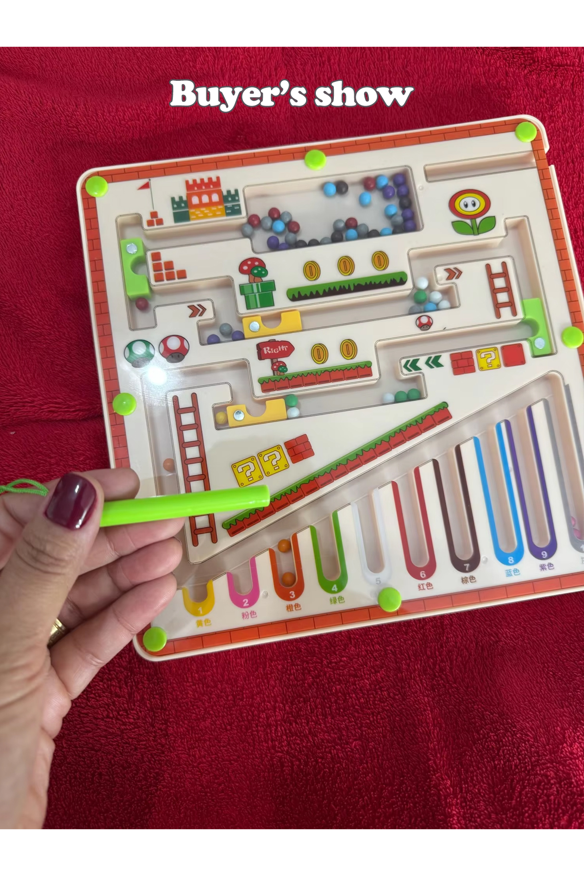 توپ راهپیمودنی معمایی مغناطیسی کودکان سایز بزرگ، تمرین تمرکز نوزاد، آموزش تفکر منطقی