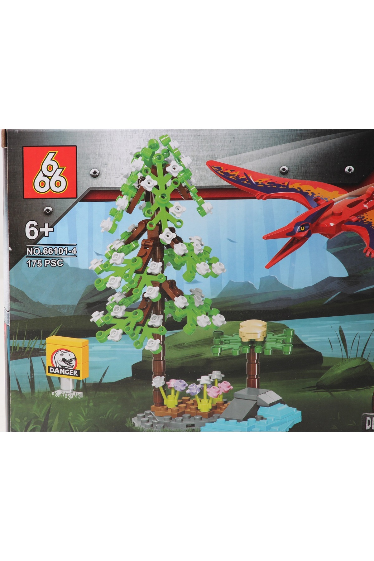 J. World Park دایناسور لگویی سازگار با لگو، مینی بلاک، اسباببازی توسعه ذهن و هوش، ۱۷۵ قطعه، Es-66101-4