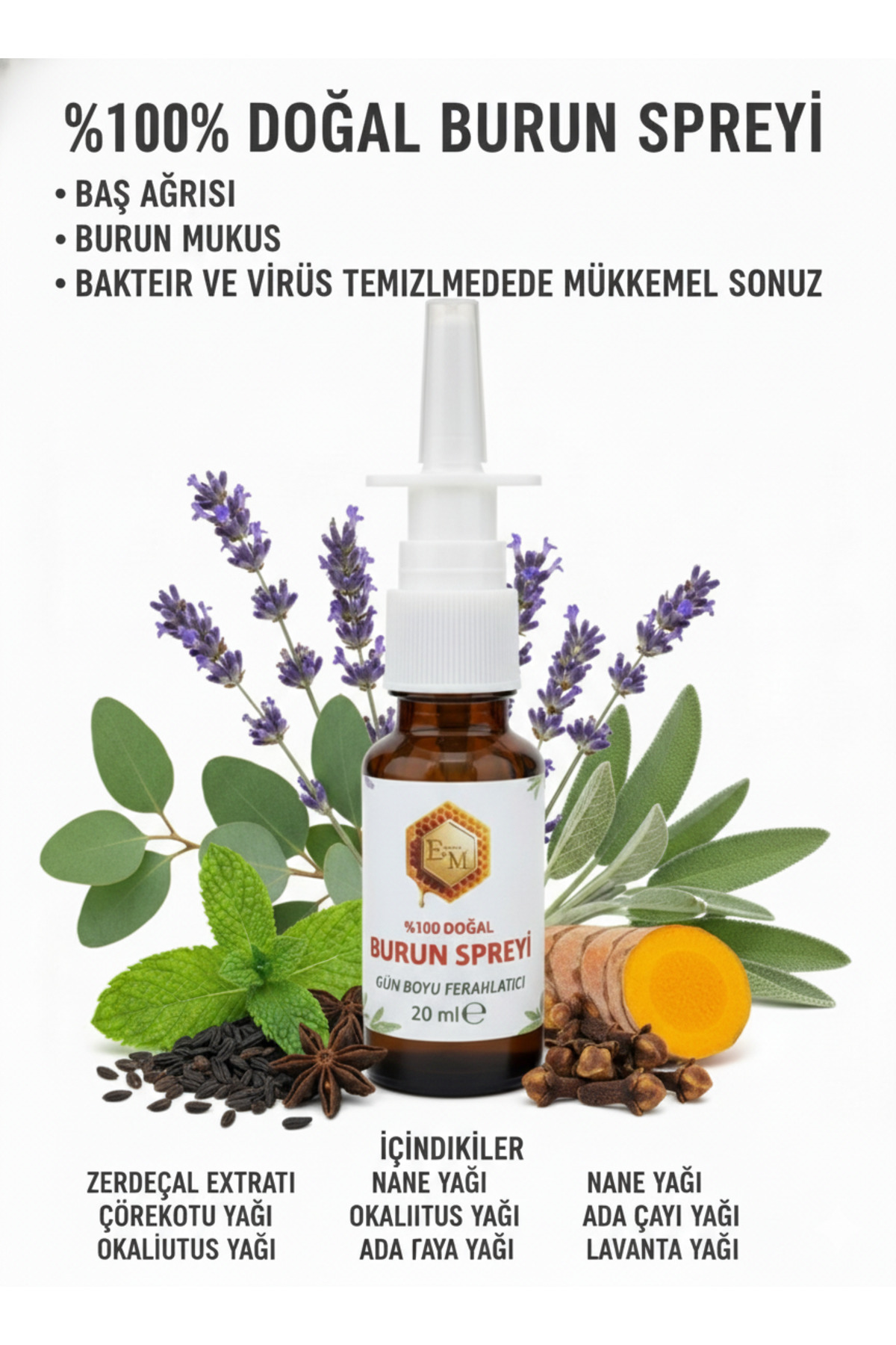 Gül Aktar Baharat BURUN SPREYİ %100 DOĞAL