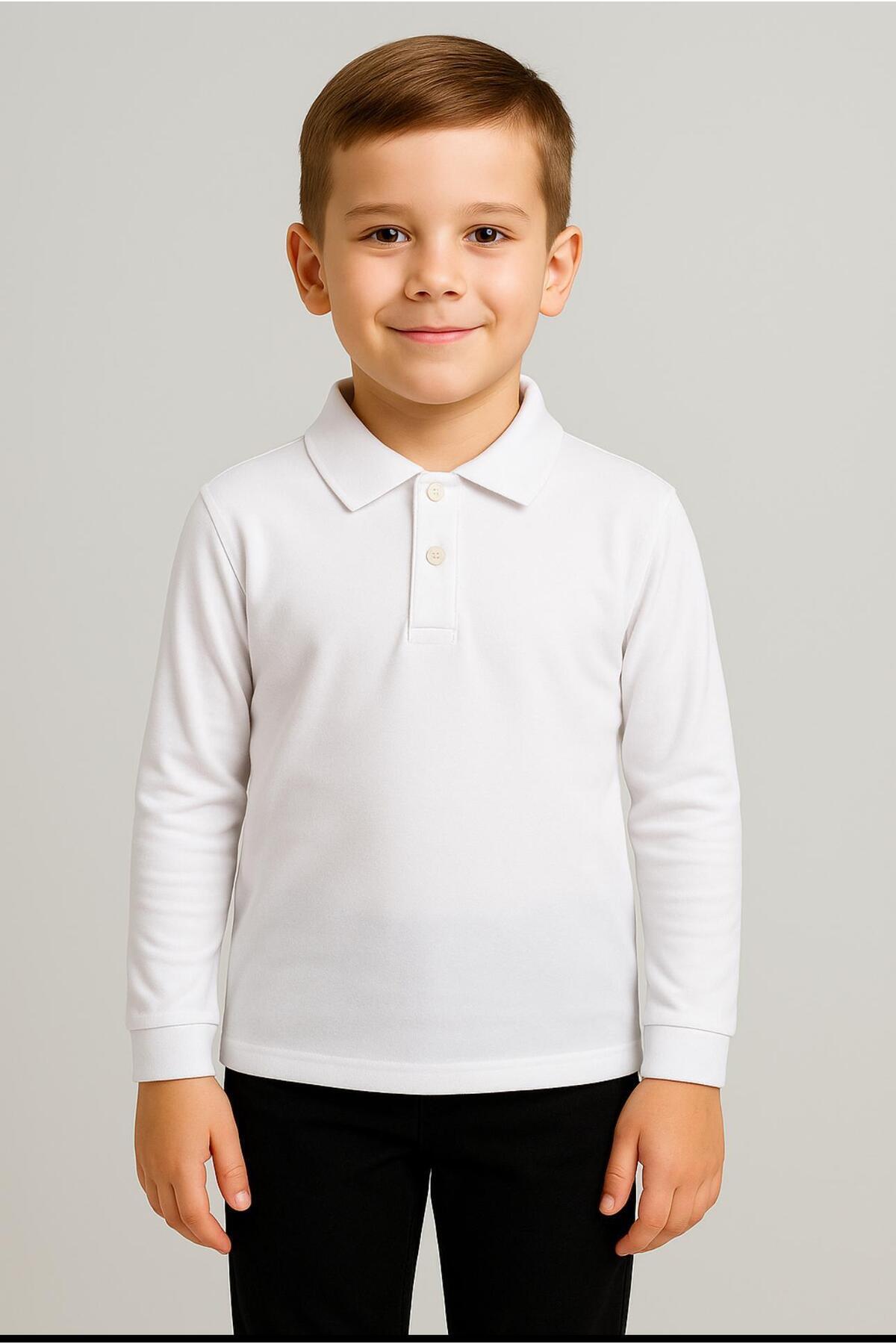 Gala унісекс футболка з коміром, довгими рукавами та прямим кроєм