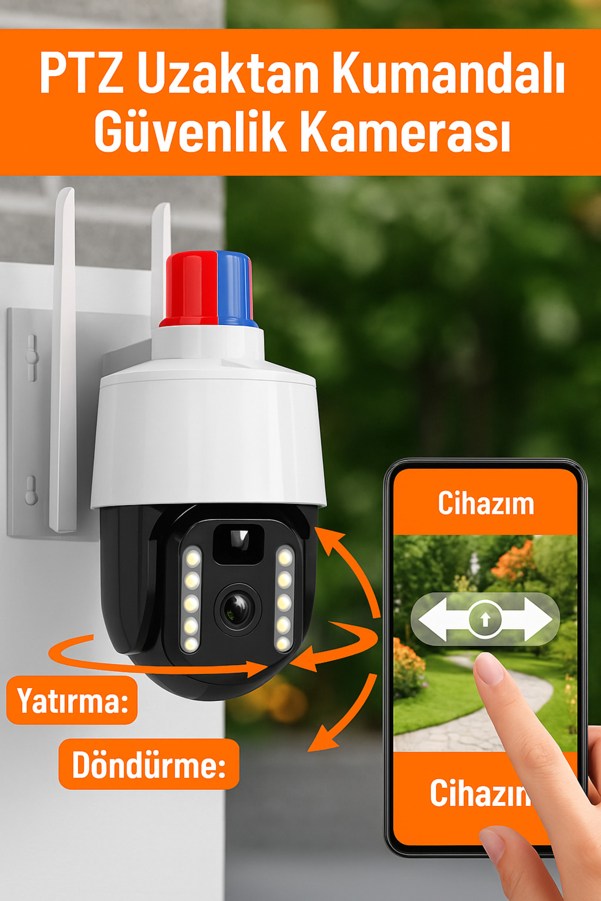 Dimute Shop 4K WiFi Güvenlik Kamerası – Akıllı İzleme, Çift Lens, Gece Görüşü, Suya Dayanıklı