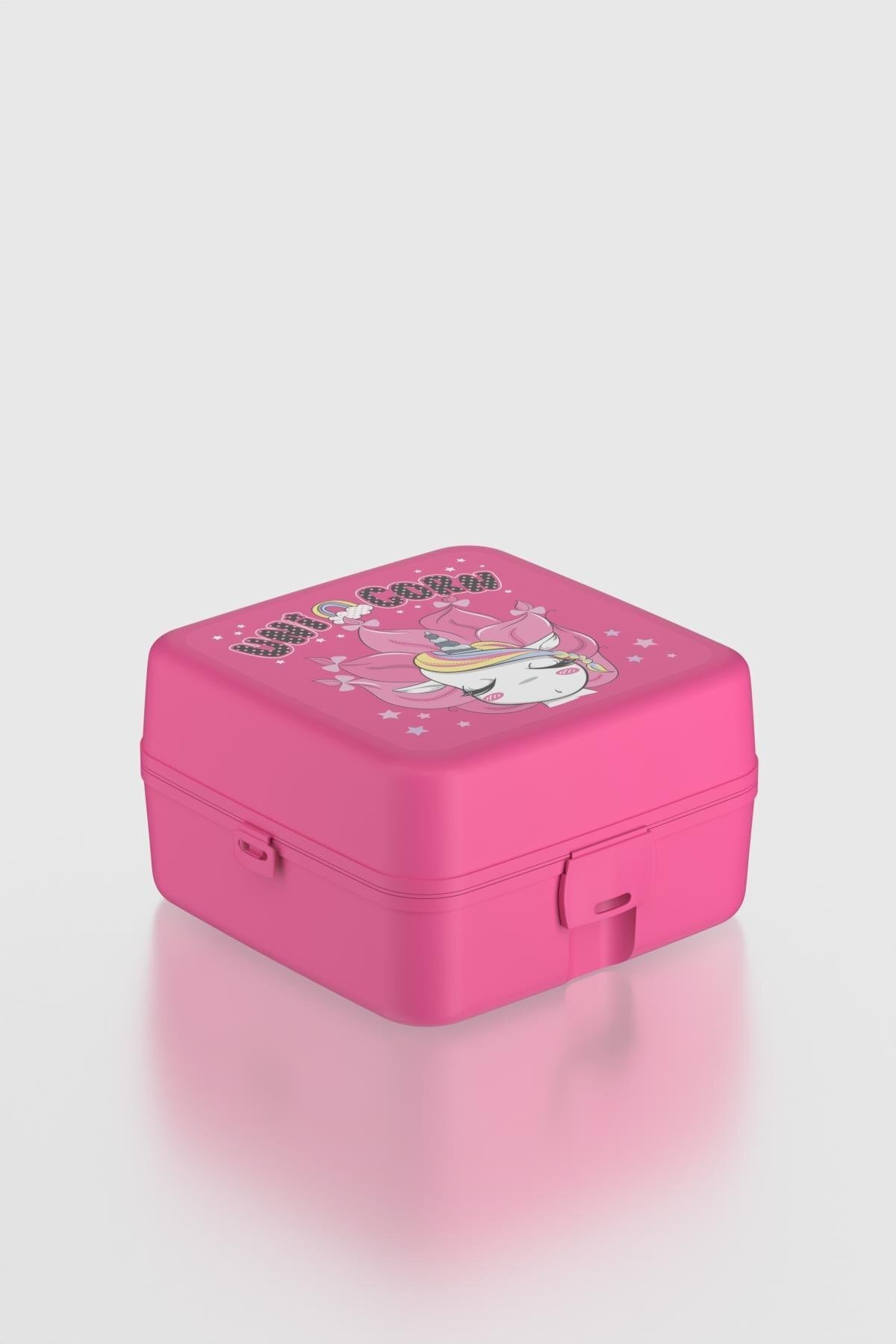 Renga Leya Unicorn Desenli PP Çocuk Beslenme Kabı 412003 Pembe