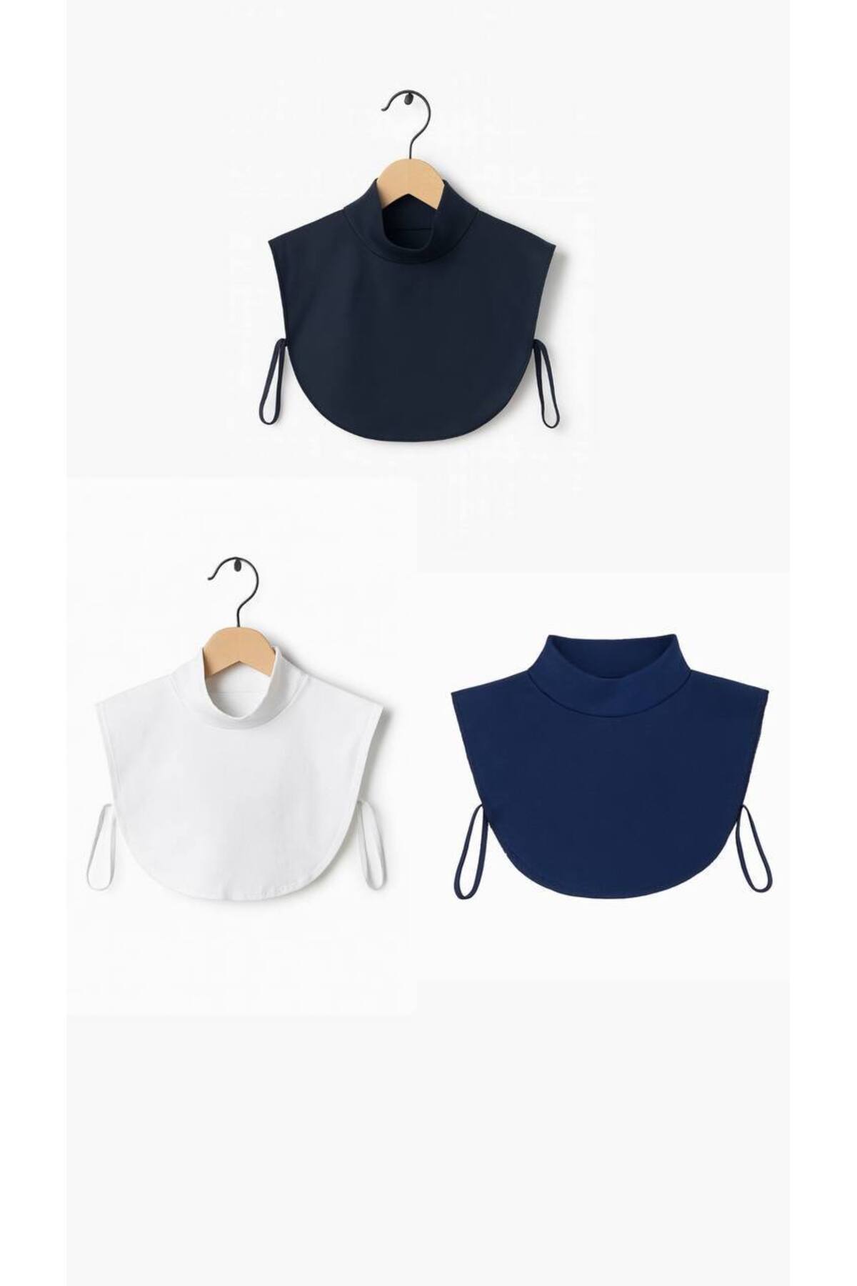 Twentyipek Tesettür Siyah -LACİVERT - BEYAZ 3'LÜ Boyunluk -ŞAL