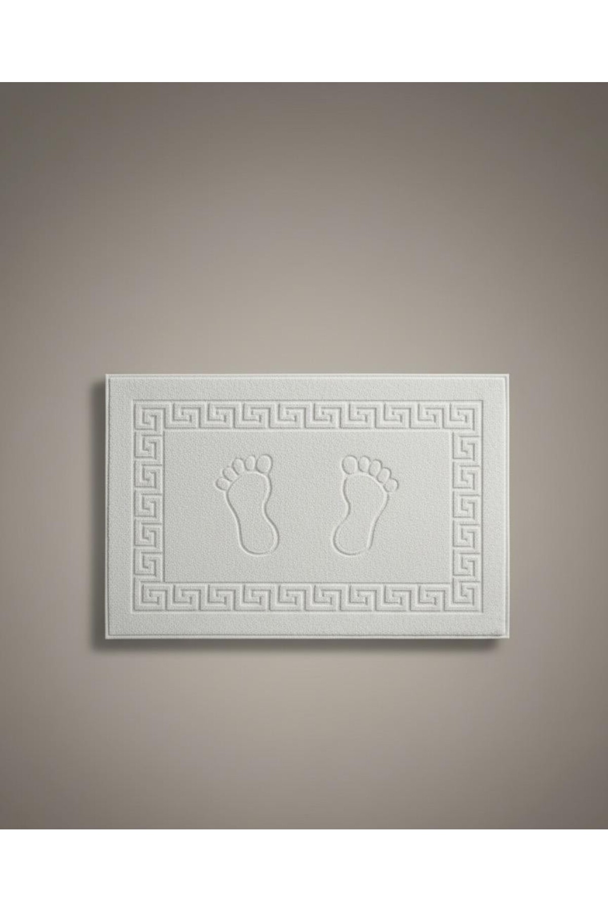 Foot Mat 100% Cotton | White-Cotton-Soft Texture-Patterned-Bath-Toilet