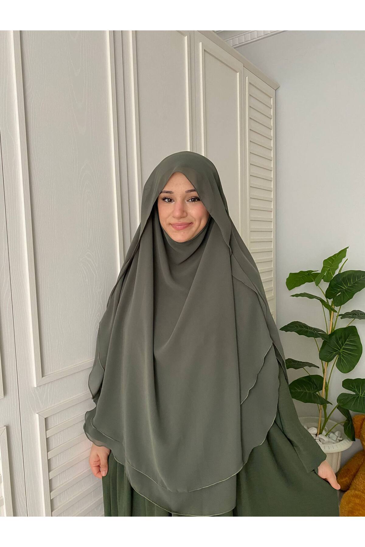 Hijab Ayrobin elbise ve Gölgeli sufle hac umre khimar abaya sufle