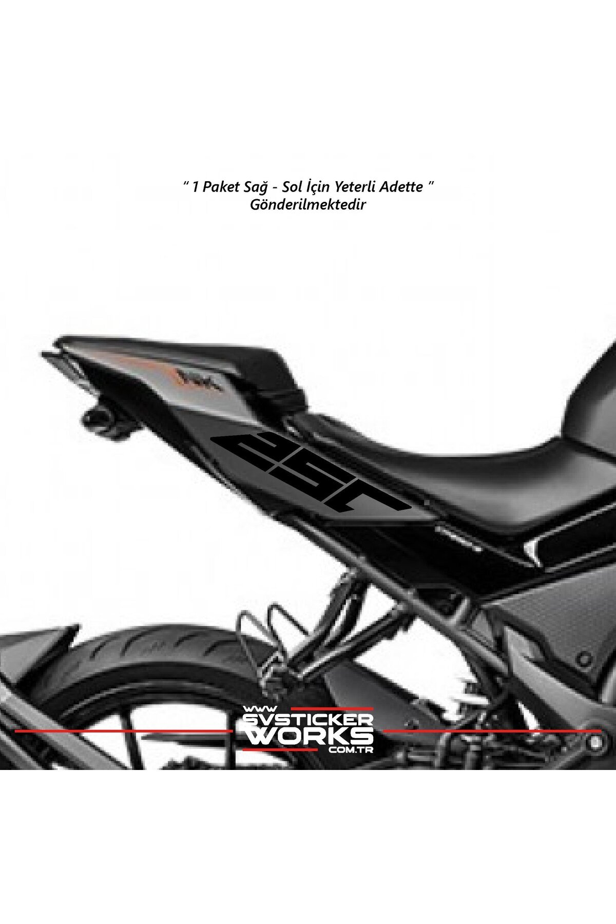 ARONA CFMOTO 250NK Sticker Arka Kuyruk Üzeri Sağ Sol 250 Yazısı